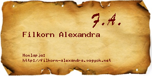 Filkorn Alexandra névjegykártya